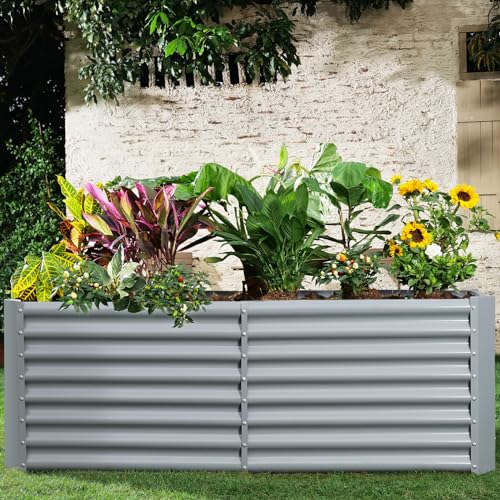 6×3×2ft Galvanized Raised Garden Bed