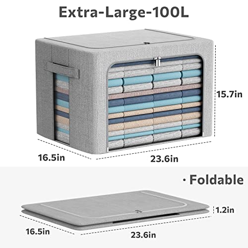2Pack Extra Large Clothes Storage Bins Box (2 Count)