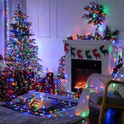 150 LED Multicolor Christmas Tree Lights Indoor Outdoor Waterproof (59 Foot)
