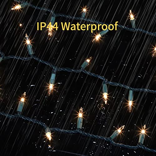 Green Wire Clear 300 Incandescent Bulb Mini String Lights for Indoor Christmas Tree Garland Birthday Wedding Party Festival Decoration (300 Count)