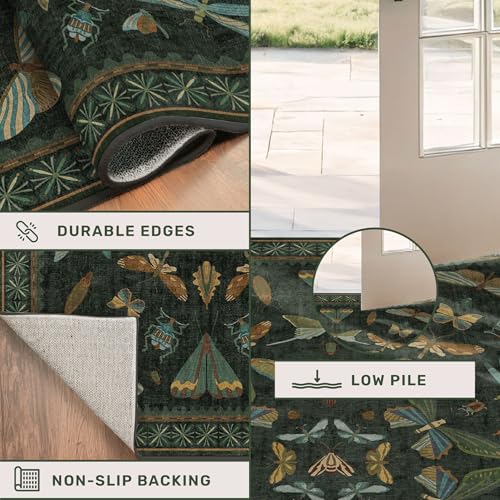 Washable Insect 2x6 Runner Rug for Hallway (12 Sq Ft)