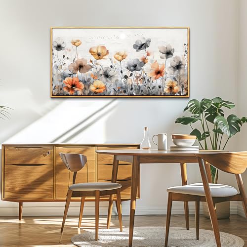 Wood Framed Canvas Wall Art For Living Room Wall Decor For Bedroom Office Wall Decorations Flowers Landscape Paintings Farmhouse Pictures Artwork Room Aesthetic Home Decor 20x40 In