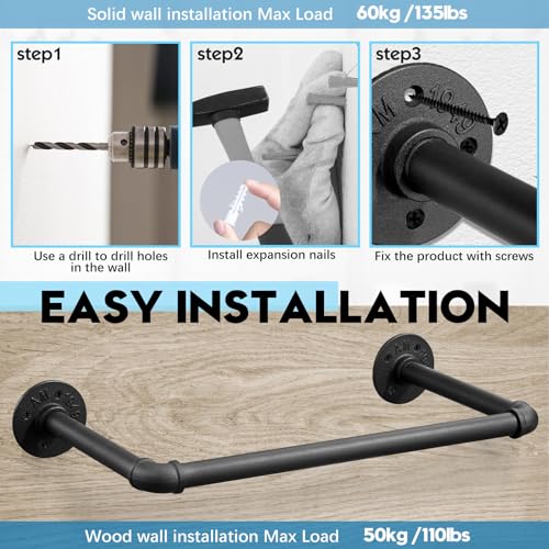 Industrial Pipe Clothes Rack Set of 2 (2 Count)