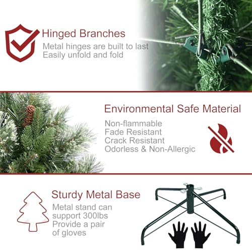 7.5ft Pre Lit Carolina Pine Christmas Tree
