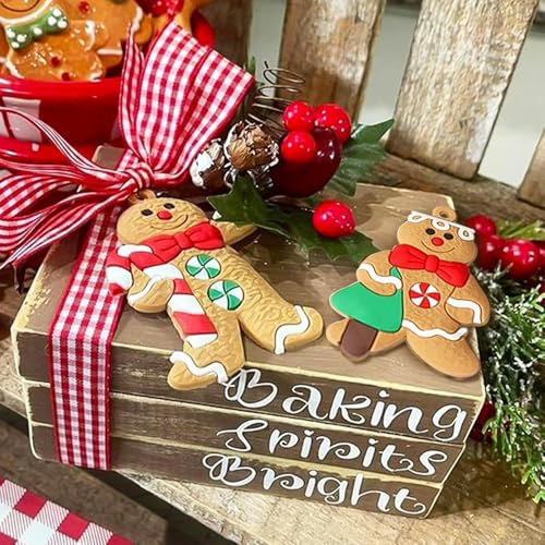 24pcs Gingerbread Man Ornaments for Christmas Tree (24 Count)