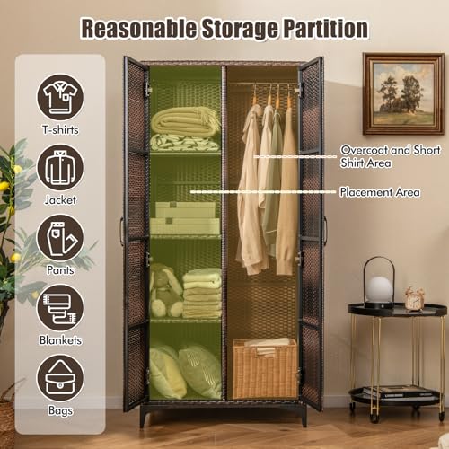 Wicker Storage Cabinet