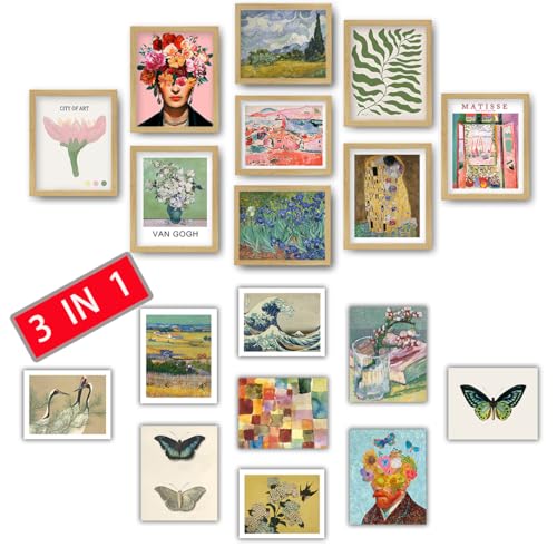 18PCS Vintage Eclectic Wall Art (18 Count)