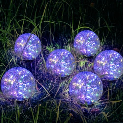 6 Pack 3.9" Solar Garden Lights Outdoor Waterproof (6 Count)