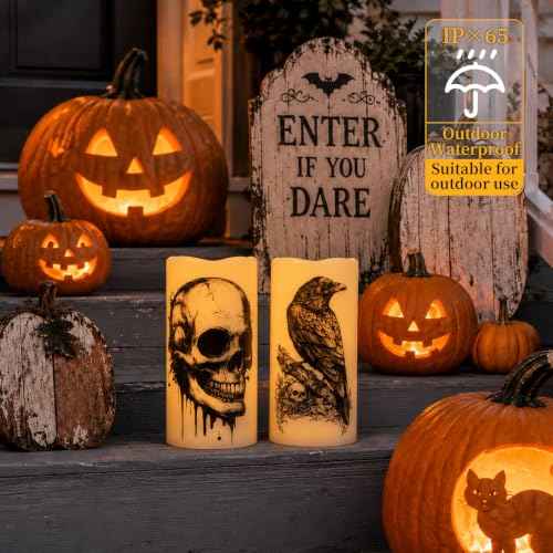 3"x6" Halloween Flameless Candles (2 Count)