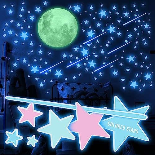 Glow in The Dark Stars and Moon for Ceiling