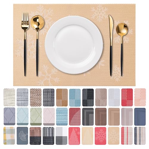 Placemats Set of 6 Washable Indoor (6 Count)