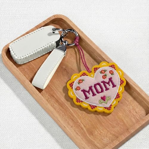 Everyday Handmade Stitched with Love Mom HeartFelt Charm Card