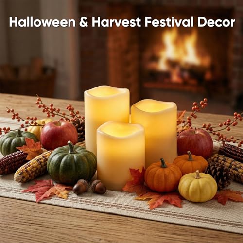 Outdoor Waterproof Flameless Candles with Timer (3 Count)