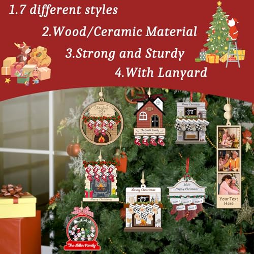 Personalized Deer Christmas Ornaments with Names of 2