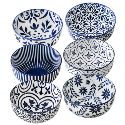 Ceramic Cereal Bowls Set of 6 (4 Count)