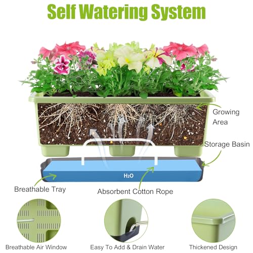Window Box Planter 8 Pcs (8 Count)
