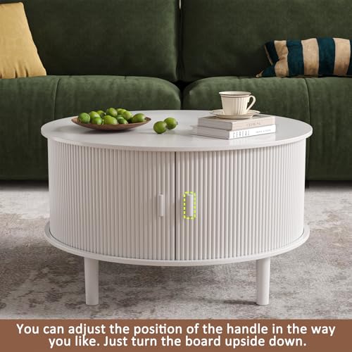 Round Coffee Table with Storage