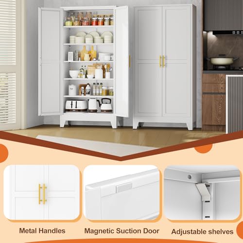 White Metal Storage Cabinet