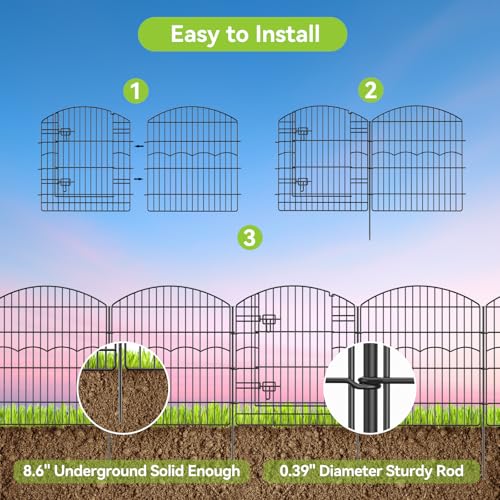 Decorative Garden Fence 12 Panels 26.8ft