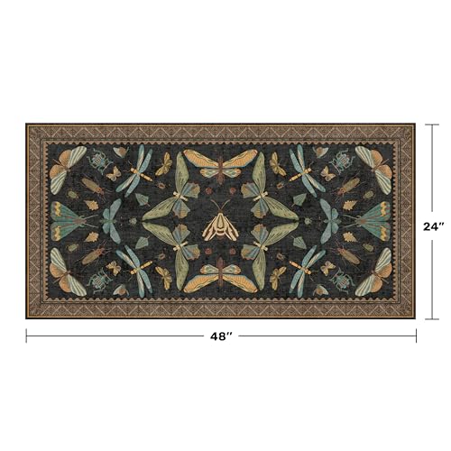 Small Black Entryway Runner Rug (8 Sq Ft)