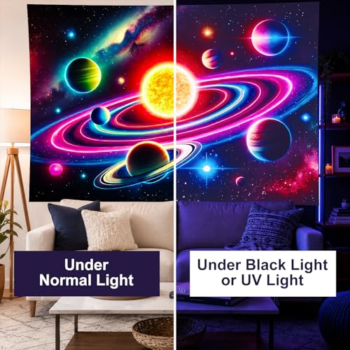 Galaxy Tapestry Uv Reactive Tapestry 78 x 59 Inch
