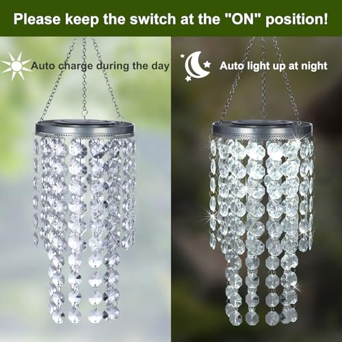Hanging Solar Chandelier Light Outdoor Waterproof