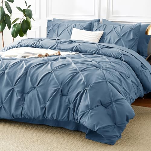 Queen Comforter Set Grayish Blue
