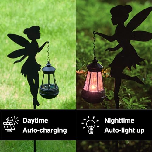 Solar Fairy Garden Accessories Outdoor 1 Pair (2 Count)