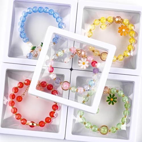 About 1200PCS 6mm Glass Beads Warm Yellow Bracelet Making Kit (1200 Count)