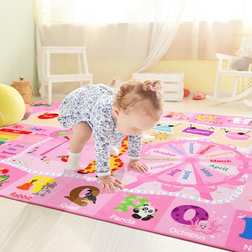 BENRON 5x7 Playroom Rug for Kids Washable