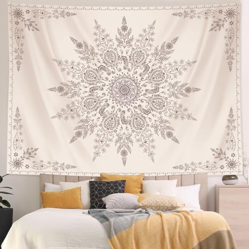 Boho Floral Tapestry Mandala Wall Tapestry