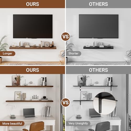 55 Inch Long Floating Shelves for Wall (2 Count)