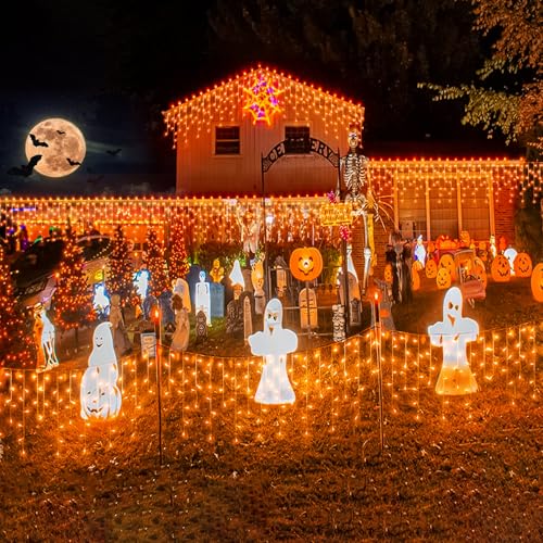 66ft Orange Halloween Lights Outdoor