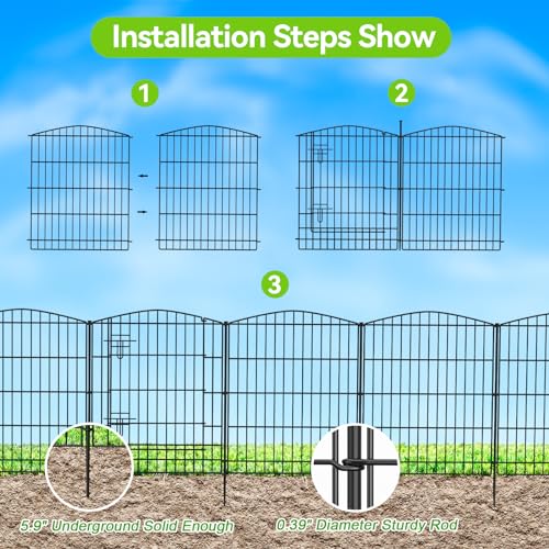 Garden Fence 12 Panels 23.6ft (59 Sq Ft)