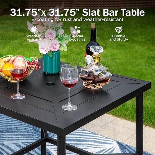 5 Piece Outdoor Patio Bar Set