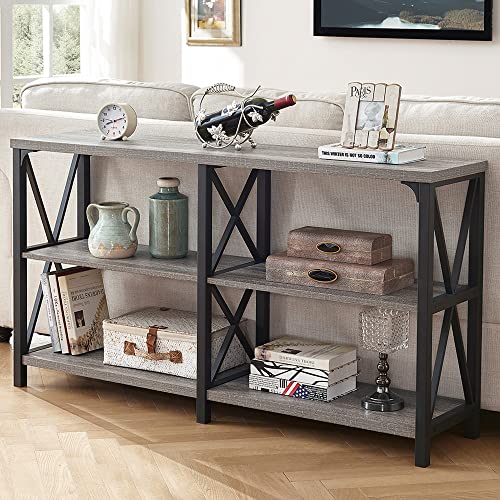 Sofa Table Grey Console Table for Living Room