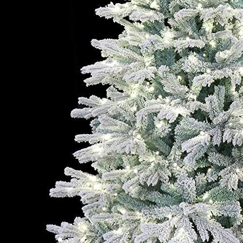 5 Foot Pre lit Snow Angel Blue Spruce Flocked Artificial Christmas Tree