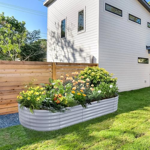 8x3x1.5ft Galvanized Raised Garden Bed