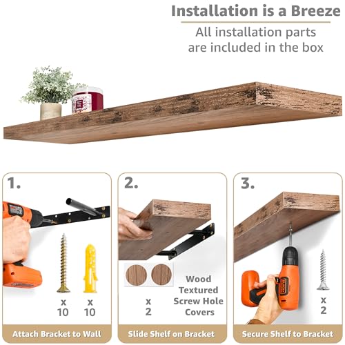 Floating Shelves for Wall Storage (2 Count)