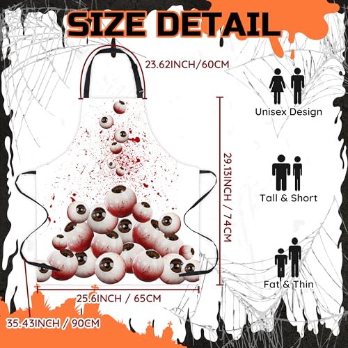 Happy Halloween Horror Bib Apron Scary Bloody Costume for Women Men Gift