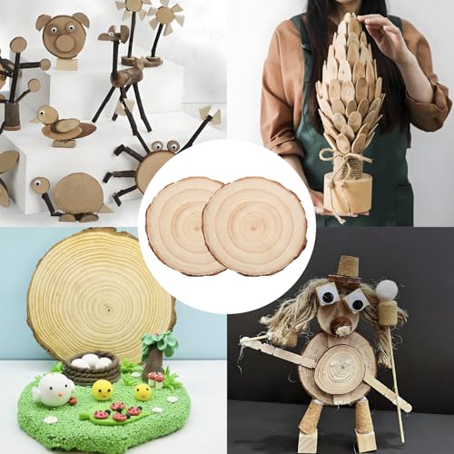 Natural Wood Slices for Wedding Decor (20 Count)