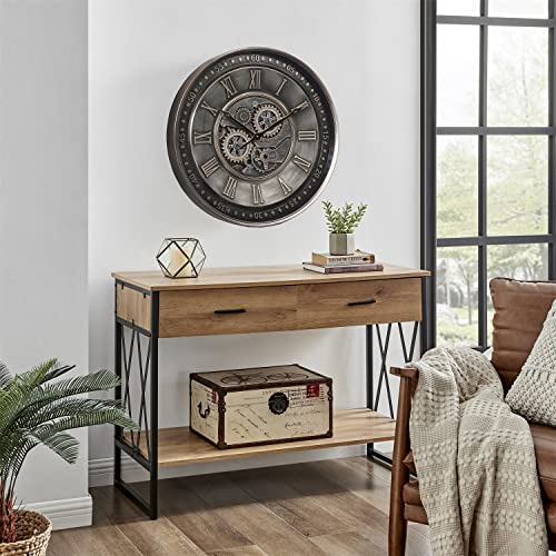 24 Inch Large Moving Gear Wall Clock for Living Room Decor