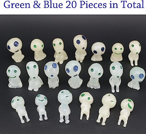 Fairy Garden Accessories Tree Elves Glow in Dark Garden Alien Decor Miniatures Luminous Ghost kit for Micro Landscape Garden Decoration Outdoor Status Patio Lawn Yard Kit (10 Count)