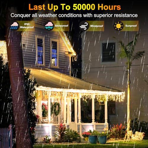 670 LED 66FT Christmas Icicle Lights
