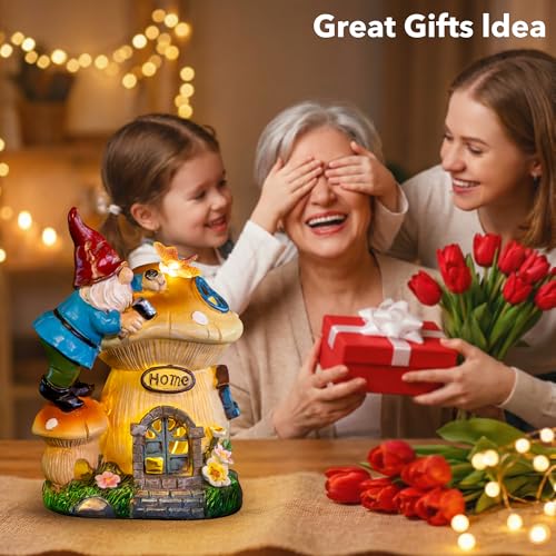 Garden Gnome Statues Figurine Lights
