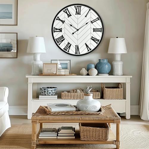 30 Inch Large Wall Clock Farmhouse Style