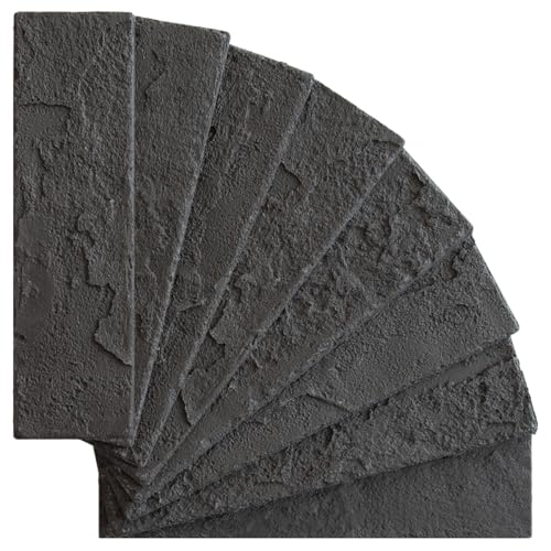 100 Pieces Old Town Black Faux Brick Wall Tiles