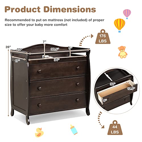 3 Drawer Changing Table