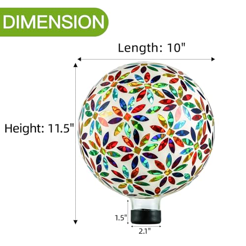 Mosaic Glass Gazing Ball