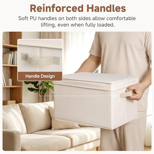 Fabric Storage Bins with Lids (3 Count)
